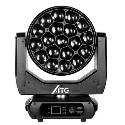 DMX512 Bühnenbeleuchtung DJ Beleuchtungsausrüstung 19*20W Bee Eye Zoom Bewegliche Kopflichter für Veranstaltungsbühnen Hochzeitsdisco