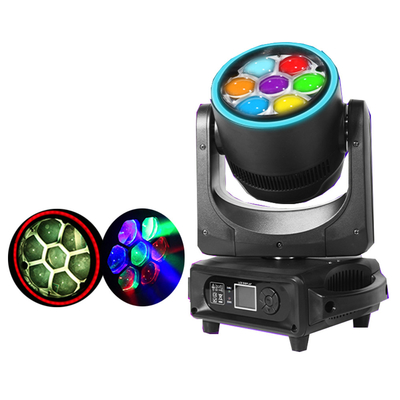 7PCS 40W RGBW 4 In1 LED Zoom Bee Eye Bewegliche Kopflichter mit Hilfslicht Dj Disco Bühnenlampen